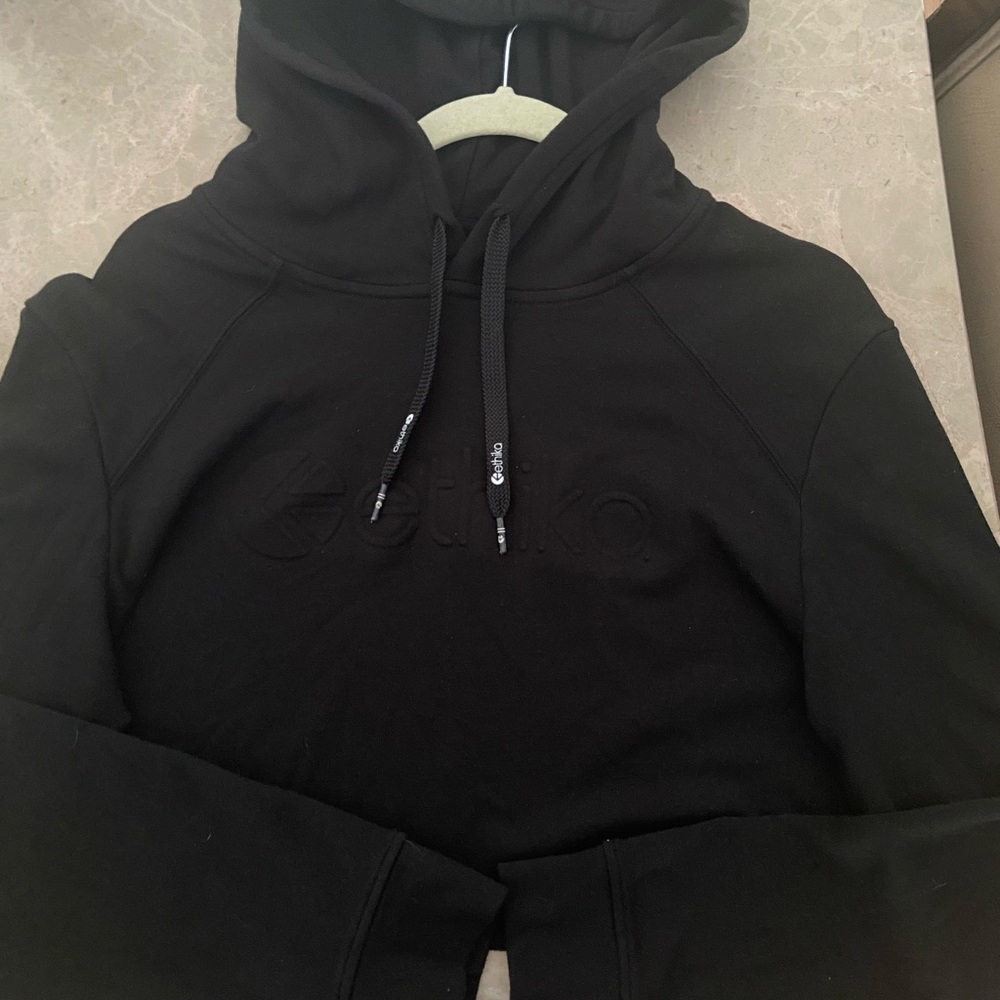 Women’s Ethika hoodie crop top black size LG - Picture 1 of 3